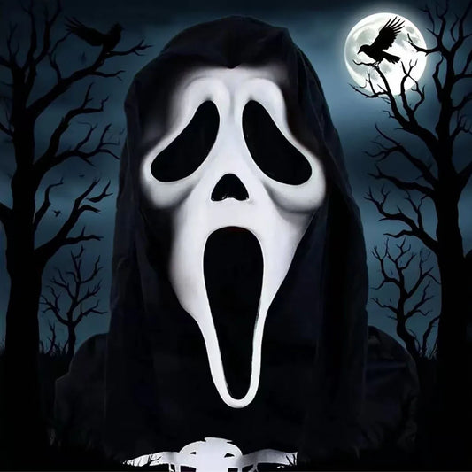 Horreur de cosplay d'Halloween, masque de grimace drôle, couvre-chef effrayant, accessoires de danse pour adultes, jeu de rôle en latex NPC
