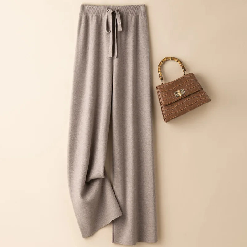 Optique-Pantalon Chic Basique pour Femme, Chaud, Décontracté, Doux, artificiel astique, Taille Haute, Mode Coréenne, Droit, Longueur Rinçage