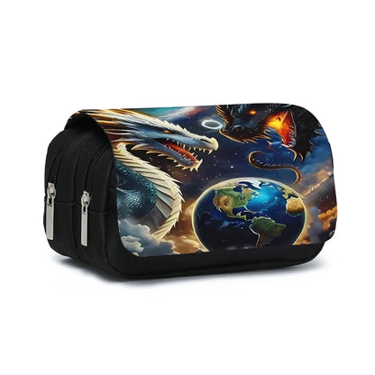 Cosmic Planet – étui à stylos à rabat Double couche pour garçons et filles, meilleurs cadeaux, fournitures scolaires de dessin animé 3D, sacs à crayons pour enfants