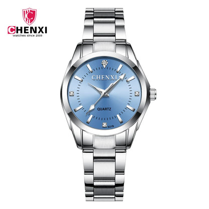 CHENXI 021B montre à Quartz pour femmes mode élégante étanche bracelet en acier inoxydable