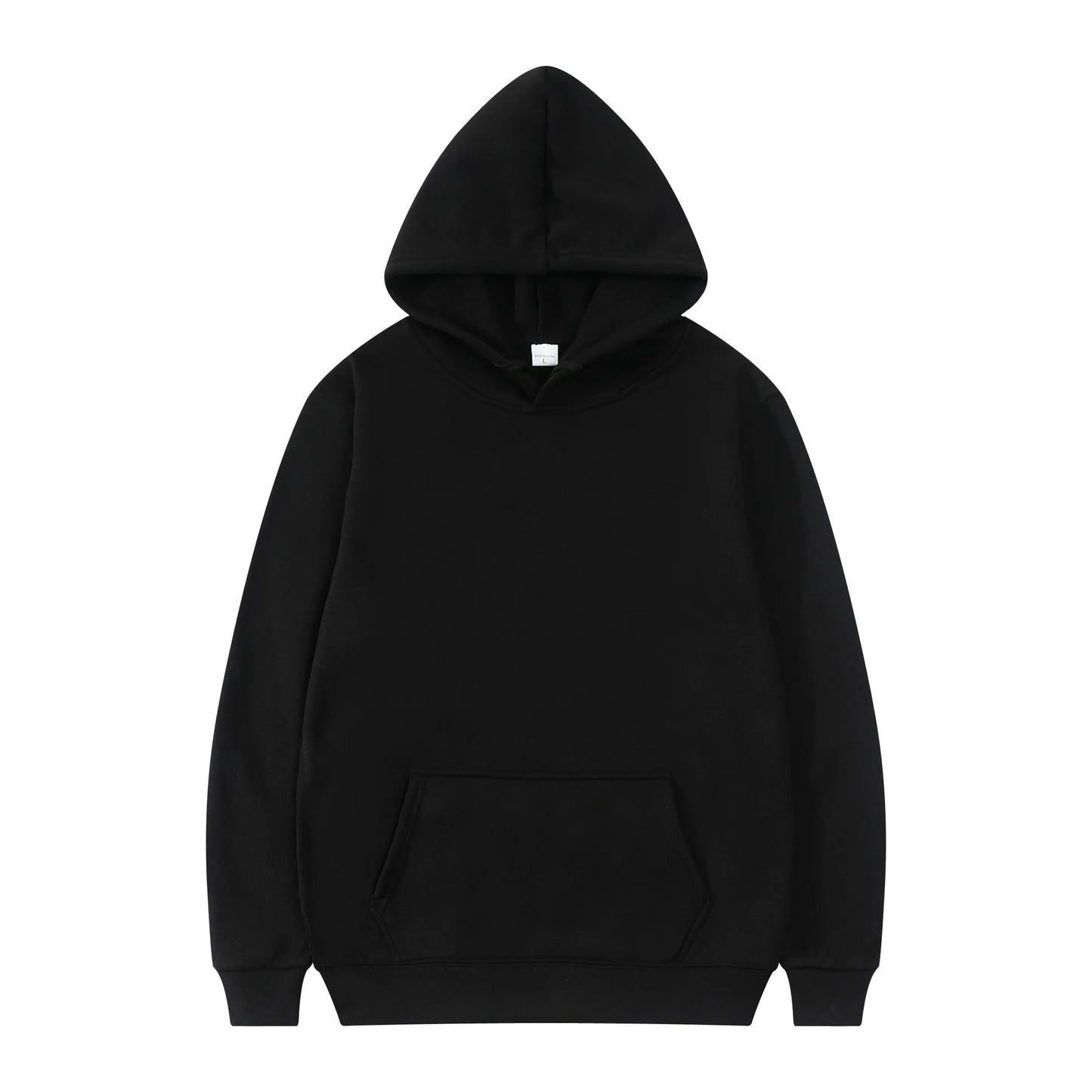 Nouvelle mode hommes sweats à capuche femmes pull printemps automne sweat à capuche décontracté sweats à capuche de couleur unie surdimensionné noir sweat F