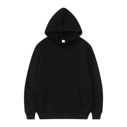 Nouvelle mode hommes sweats à capuche femmes pull printemps automne sweat à capuche décontracté sweats à capuche de couleur unie surdimensionné noir sweat F