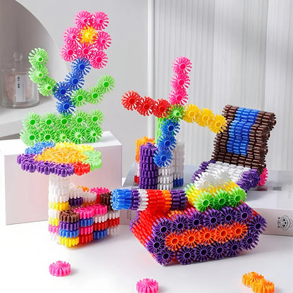 420 blocs de construction ronds bricolage, briques de personnages, jouets éducatifs et créatifs pour enfants, cadeaux de bricolage pour enfants