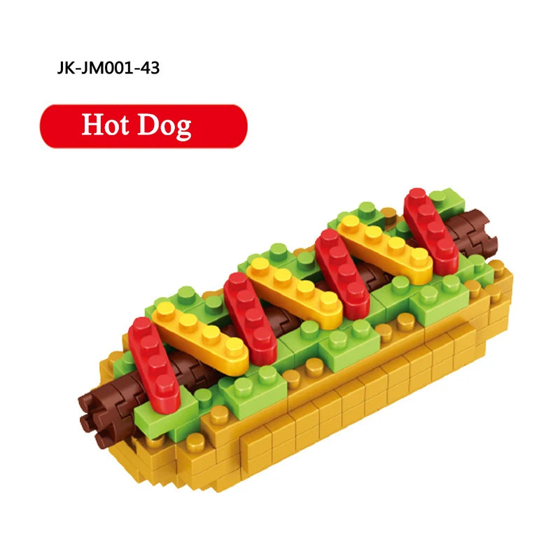 Mini blocs Moc Fast Food Burger crème glacée frites français blocs de diamant bricolage Puzzle assemblage ornement jouets pour enfants cadeau de vacances