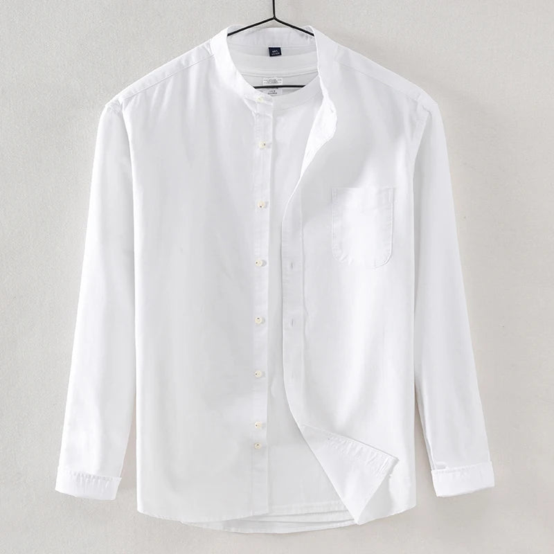 Chemises à manches longues pour hommes, style chinois, 100% coton, streetwear décontracté, médicaments, vêtements à la mode
