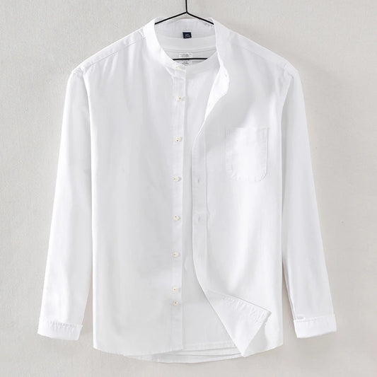 Chemises à manches longues pour hommes, style chinois, 100% coton, streetwear décontracté, médicaments, vêtements à la mode