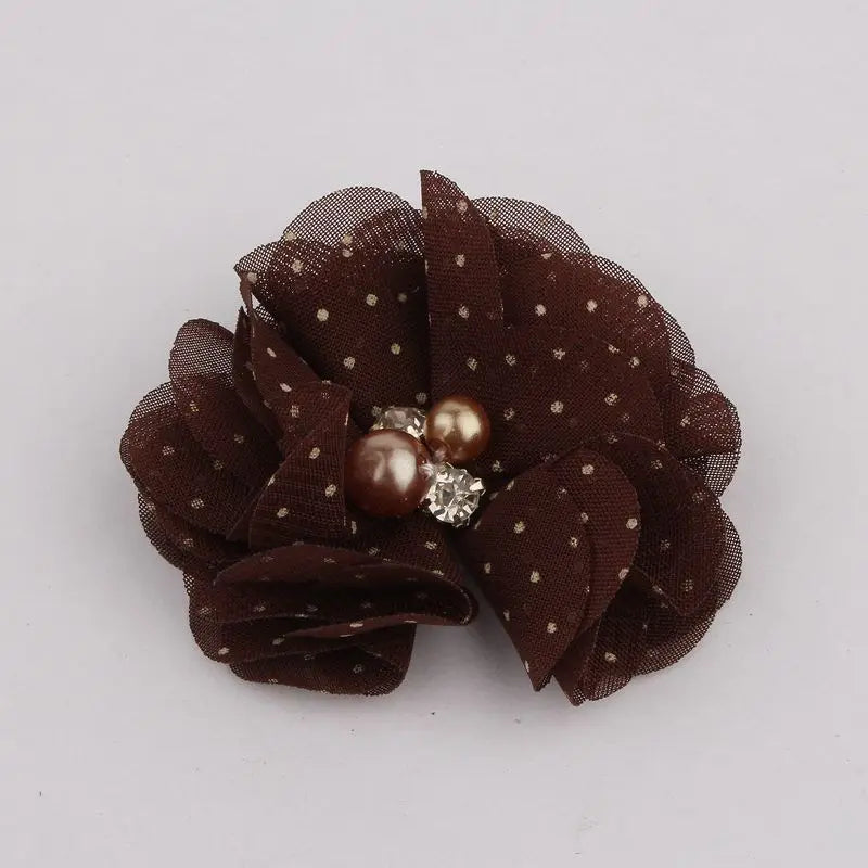 Mini fleurs artificielles en tissu mousseline de soie, 8 pièces, 2 pouces, 35 couleurs, pour Invitation de mariage, décoration de robe