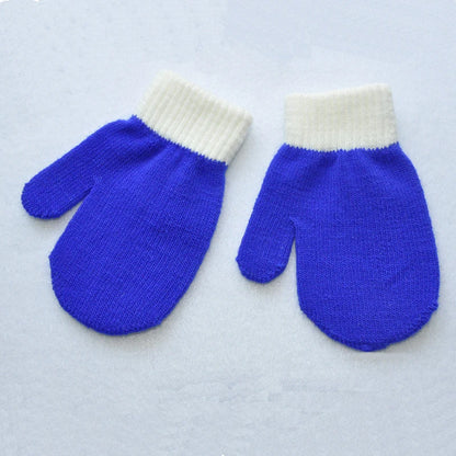 Gants d'hiver chauds pour bébés de 1 à 4 ans, mitaines tricotées en Patchwork, gants à doigts complets pour étudiants de la maternelle