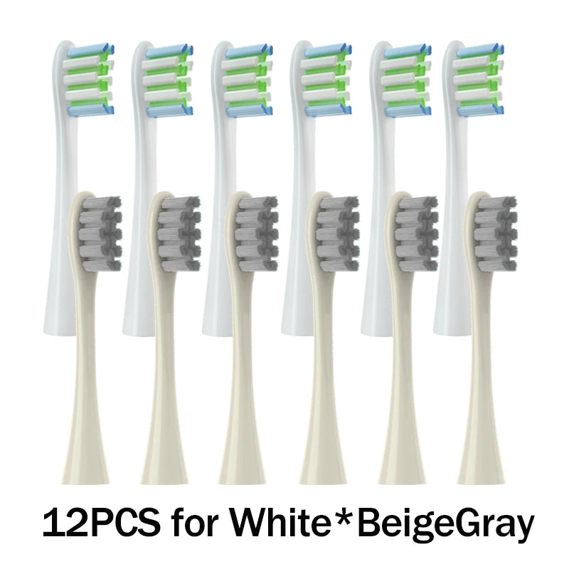 Têtes de brosse de remplacement, scellées sous vide, emballées, pour Oclean X PRO/ Z1/ F1/ One/ Air 2 /SE, buses de nettoyage en profondeur souples DuPont, 12 pièces