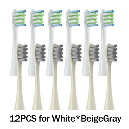 Têtes de brosse de remplacement, scellées sous vide, emballées, pour Oclean X PRO/ Z1/ F1/ One/ Air 2 /SE, buses de nettoyage en profondeur souples DuPont, 12 pièces