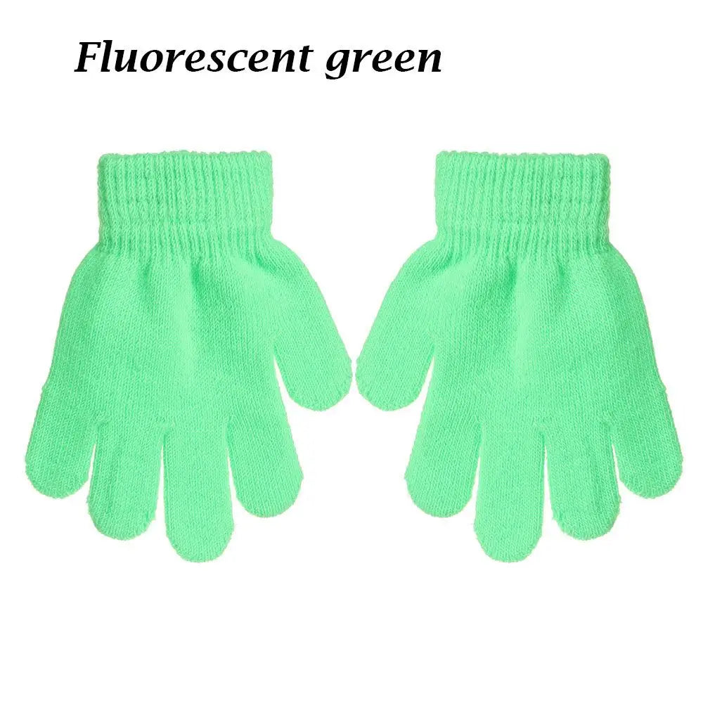 Gants extensibles simples et solides pour enfant, mitaines chaudes pour garçon et fille de 5 à 10 ans, collection automne et hiver