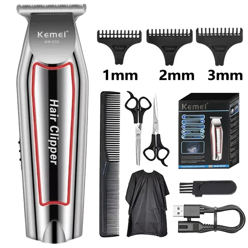 Kemei tondeuse à cheveux tondeuse à barbe électrique pour hommes tondeuse à cheveux coupe de cheveux Machine coupe de cheveux Kit de toilettage KM-032 tondeuse à cheveux