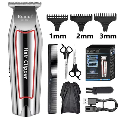 Kemei tondeuse à cheveux tondeuse à barbe électrique pour hommes tondeuse à cheveux coupe de cheveux Machine coupe de cheveux Kit de toilettage KM-032 tondeuse à cheveux