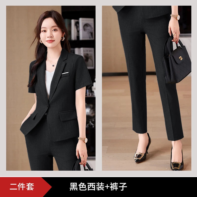 AIyssa-Pantalon de costume à manches courtes, tempérament élégant, design unique, printemps et été, nouveauté 2022