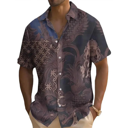 Chemise à manches courtes pour hommes, motif Design de mode printemps/été 2021, chemise imprimée numérique HD en 3D, mode jeunesse
