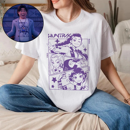 HUNTRIX K-pop Demon Hunter Anime T-shirt imprimé Harajuku col rond chemise décontractée Fans cadeau été Y2K femmes hommes vêtements chauds
