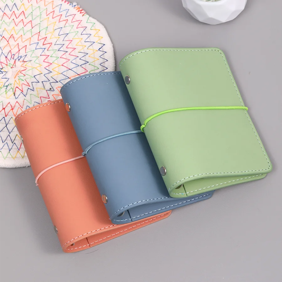 Cahier A7 à Feuilles Mobiles en Cuir Souple,