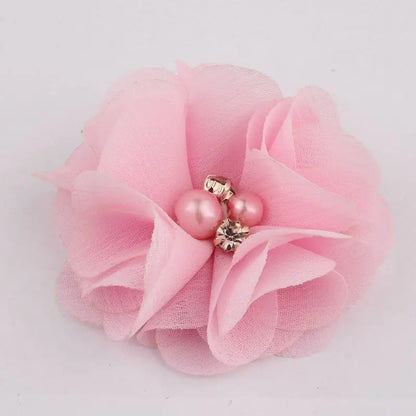 Mini fleurs artificielles en tissu mousseline de soie, 8 pièces, 2 pouces, 35 couleurs, pour Invitation de mariage, décoration de robe