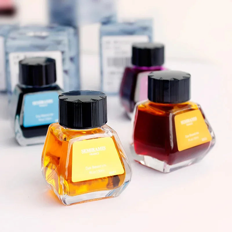 SEMIRAMIS 25 couleurs 30 ml  encre stylo plume sans carbone