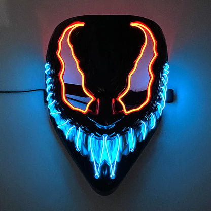 Halloween carnaval fête Costume décoration LED lumineuse masque Halloween masque LED masque éclairer masques de fête pour la fête lumineuse