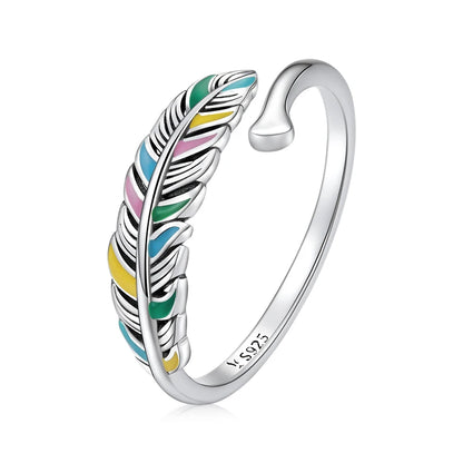 WOSTU-Bagues ajustables en argent regardé 925 pour femme, bijoux originaux empilables, taille ouverte