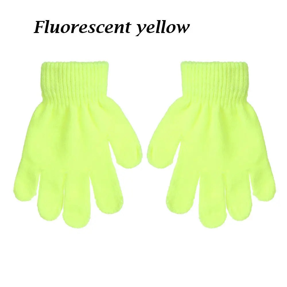 Gants extensibles simples et solides pour enfant, mitaines chaudes pour garçon et fille de 5 à 10 ans, collection automne et hiver