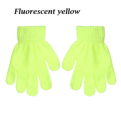 Gants extensibles simples et solides pour enfant, mitaines chaudes pour garçon et fille de 5 à 10 ans, collection automne et hiver