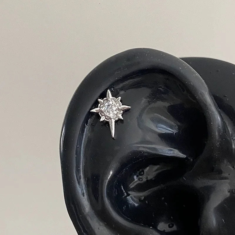 Boucles d'oreilles en argent pour femmes, 1 pièce, griffe d'os de chien en acier inoxydable 316L,