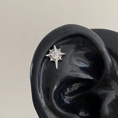 Boucles d'oreilles en argent pour femmes, 1 pièce, griffe d'os de chien en acier inoxydable 316L,