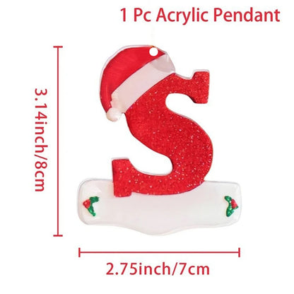 ZQNYCY - Pendentif lettre acrylique sapin de noël