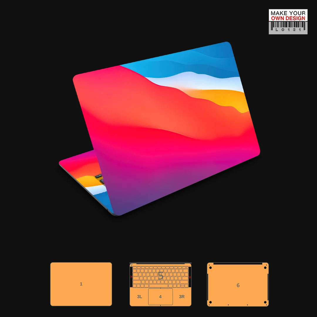 Autocollant de peau coloré pour Macbook Pro 14 2021 2023 2024, protecteur d'écran de peau entièrement dérivé
