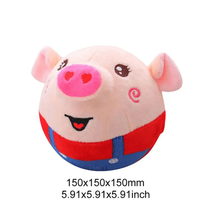 Jouet en peluche cochon de dessin animé pour animaux de compagnie, jouet lavable parlant et mobile pour chien, balles rebondissantes pour chiens et chats