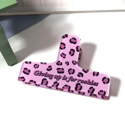 Pince à reliure en acrylique de dessin animé rétro, pince à ressort, stockage de photos, mémo de papier de test, tendance américaine, fille mignonne, accessoires de bureau