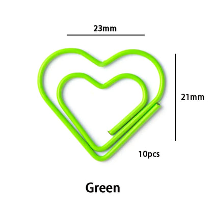Trombones ajourés colorés, marque-page, cadeaux pour étudiants, fournitures scolaires et de bureau, 10 pièces