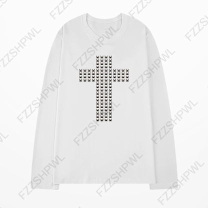 Y2K gothique esthétique femmes col incliné à manches longues T-Shirt Sexy mince Chic haut court Harajuku Rock Punk Hip Hop Hottie Streetwear
