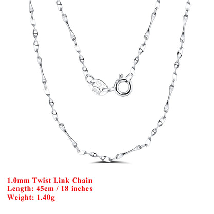 Effie Queen Chic 925 en argent Sterling chaîne de base ras du cou Simple collier bijoux exquis pour hommes et femmes tenue décontractée SC07