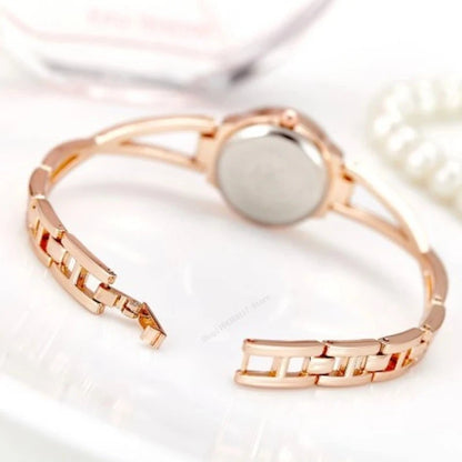 montre à quartz décontractée femmes maille en acier inoxydable Relogio Feminino
