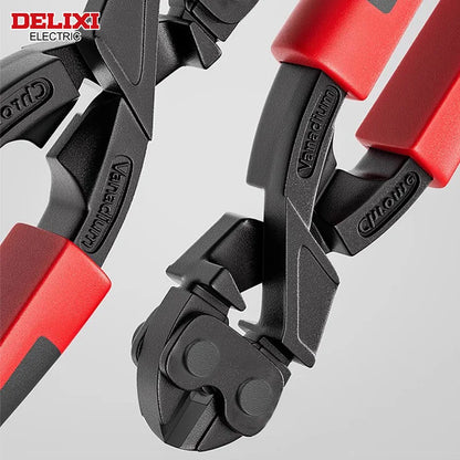 DELIXI – coupe-boulon électrique de marque 8/10 pouces, lame forgée CR-V, outil manuel de coupe avec poignée en caoutchouc, pour chaîne de coupe, fil, Rivets