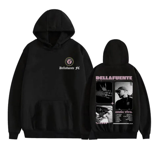 Rappeur Dellafuente Album Tour 2025 graphique pull hommes vêtements mode Hip Hop musique sweat haute qualité surdimensionné sweats à capuche