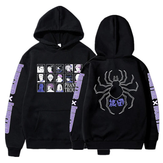 Troupe fantôme Hisoka Chrollo imprimé à capuche Hunter X Hunter Anime Manga sweat hommes femmes sweat à capuche tendance Harajuku Streetwear
