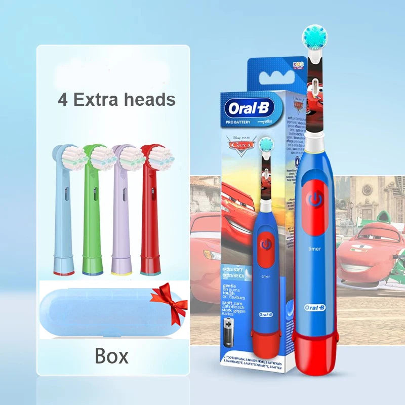 Oral-B-Brosse à dents électrique pour enfants, poils souples, tête de brosse de résubdivision, 2 fonctions d'apprentissage, enfants de 5 ans et plus