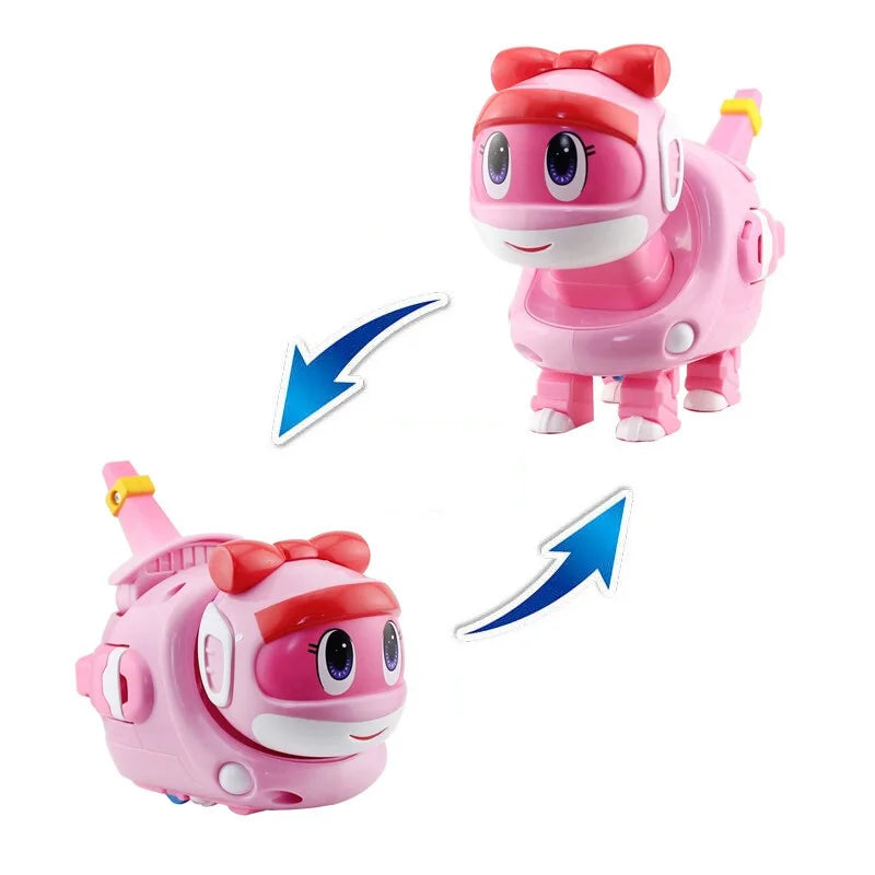 Min Gogo Dino ABS déformation voiture/avion figurines REX/PING/VIKI/TOMO Transformation dinosaure jouets pour enfants cadeau