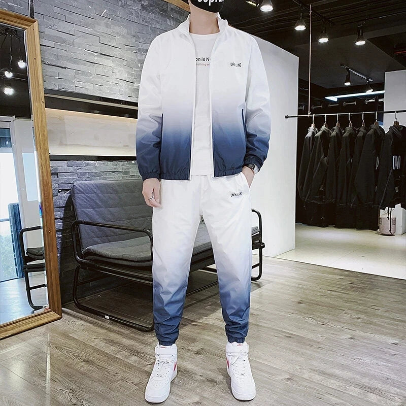 Survêtement à capuche décontracté pour hommes, vestes et pantalons sportifs, ensembles 2 pièces, Hip Hop, course à pied, sports trempés, 5XL, printemps, nouveau
