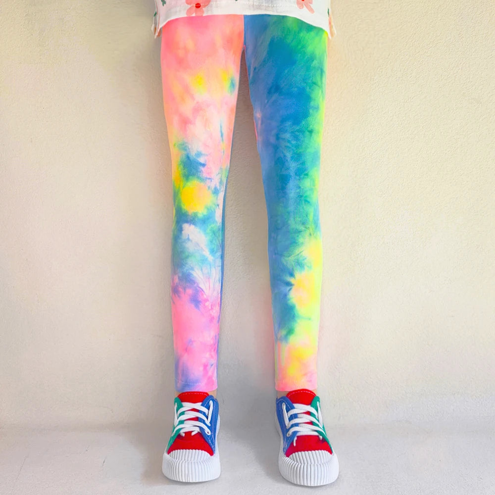 Leggings doux pour filles, pantalons pour enfants, imprimé de fleurs, slim, élastique, crayon