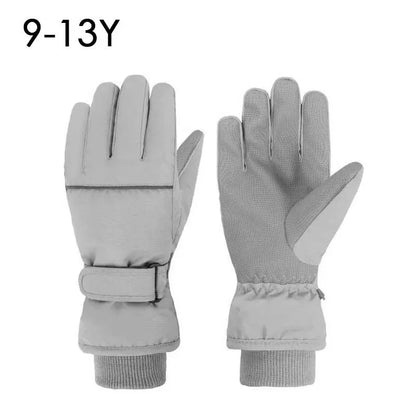 Gants de Ski imperméables pour enfants et adultes, épais, pour Snowboard, doublure polaire d'extérieur, gants d'hiver pour la famille, pour garçons et filles