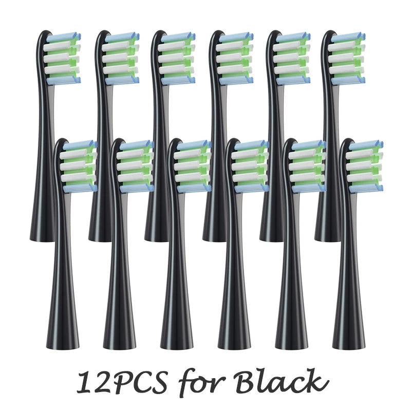 Têtes de brosse de remplacement, scellées sous vide, emballées, pour Oclean X PRO/ Z1/ F1/ One/ Air 2 /SE, buses de nettoyage en profondeur souples DuPont, 12 pièces