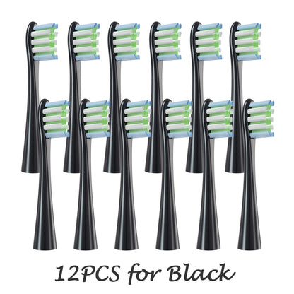 Têtes de brosse de remplacement, scellées sous vide, emballées, pour Oclean X PRO/ Z1/ F1/ One/ Air 2 /SE, buses de nettoyage en profondeur souples DuPont, 12 pièces