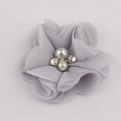 Mini fleurs artificielles en tissu mousseline de soie, 8 pièces, 2 pouces, 35 couleurs, pour Invitation de mariage, décoration de robe