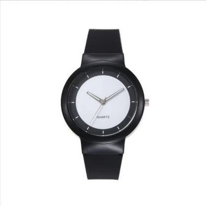 Montre-bracelet à quartz analogique pour femme, montres blanches, bracelet en silicone,
