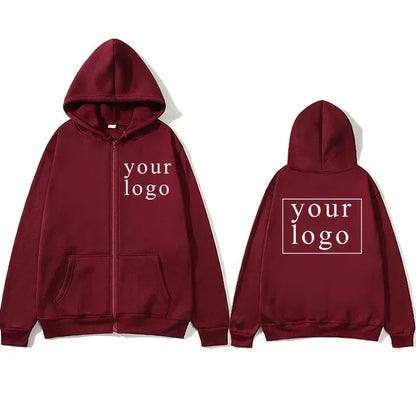 Cardigan à fermeture éclair DIY pour hommes et femmes, nouvelle mode 2025, votre propre design, logo/image de marque, personnalisation personnalisée à tout moment,